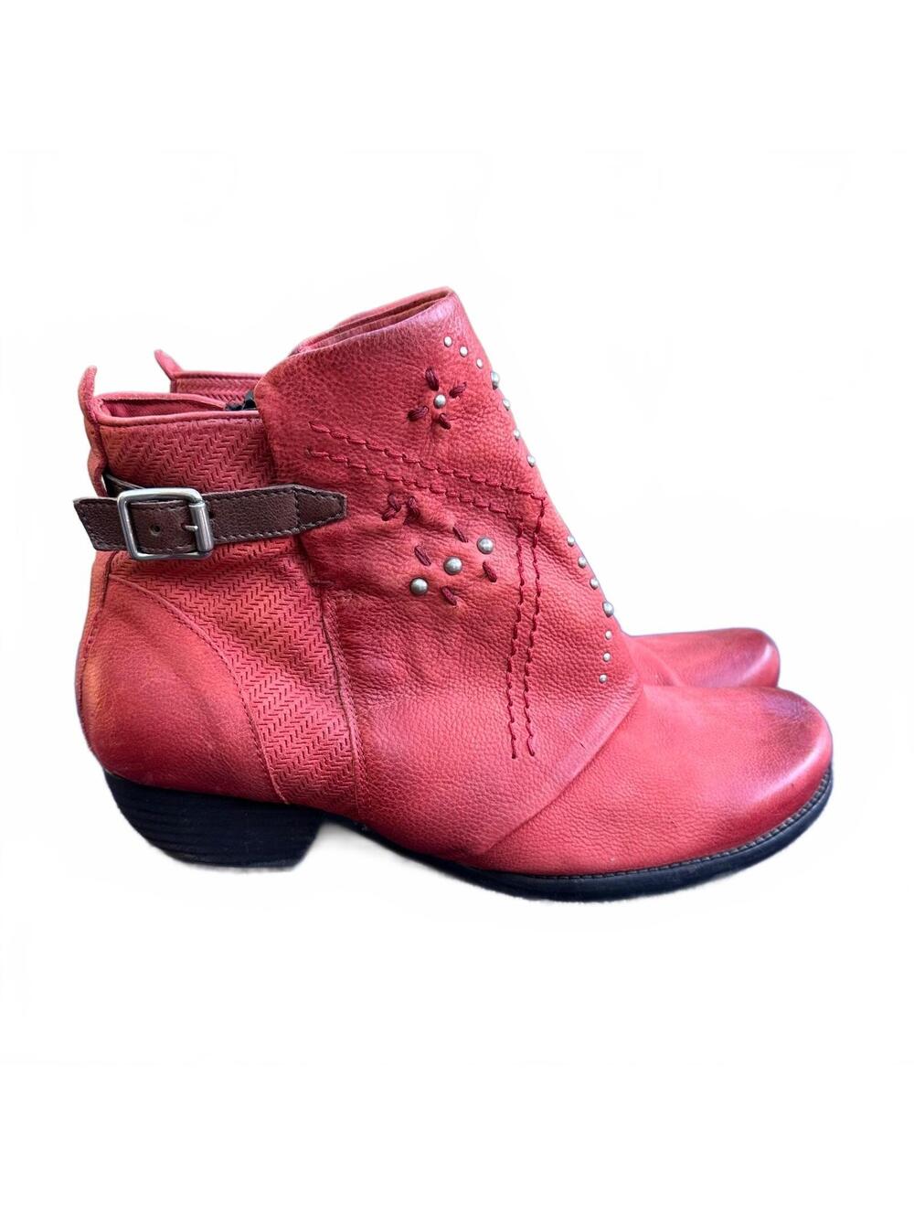 Miz Mooz Mills Studded Leather Ankle Boots 8.5 - 9